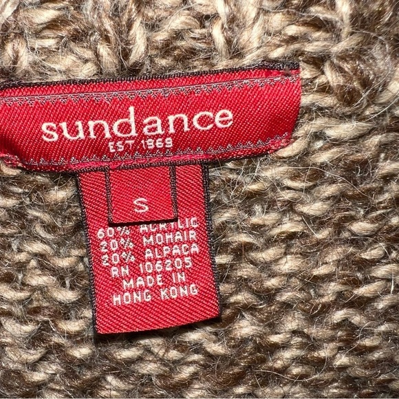Sundance Alpaca Blend Brown Zipper Front Vest Size S - Picture 6 of 13